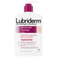 Lubriderm Lotion, Advanced Therapy, Fragrance Free, 16 Fluid ounce