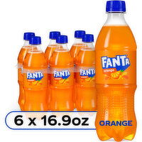 Fanta Fanta Orange Soda  Orange Soda Soft Drink, 6 Each