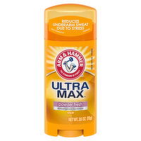 Arm & Hammer Ultra Max Antiperpirant Deodorant, Powder Fresh, Solid, 2.6 Ounce