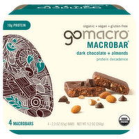 GoMacro MacroBars, Dark Chocolate + Almonds, 4 Each