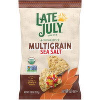 LATE JULY® Snacks Multigrain Multigrain Organic Tortilla Chips with Sea Salt, 7.5 Ounce