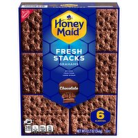 HONEY MAID Chocolate Fresh Stacks Grahams, Chocolate Graham Crackers, (6 Stacks), 12.2 Ounce