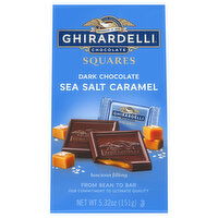 Ghirardelli Dark Chocolate, Squares, Sea Salt Caramel, 5.32 Ounce