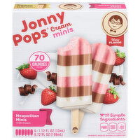 JonnyPops Pops, Neapolitan, Minis, 6 Each