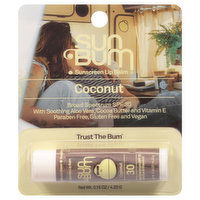 Sun Bum Sunscreen Lip Balm, Coconut, Broad Spectrum SPF 30, 0.15 Ounce