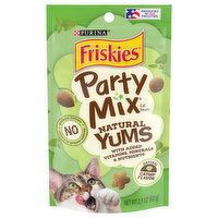 Friskies Party Mix Made in USA Facilities, Natural Cat Treats, Party Mix Natural Yums Catnip Flavor, 2.1 Ounce