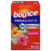 Bounce Paradise Blossom Mega Dryer Sheets, 80 Each