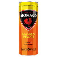 Monaco Cocktail, Mango Peach, 12 Ounce