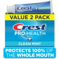 Crest Pro Health Crest Pro-Health Clean Mint Toothpaste (4.3oz) Twin Pack, 4.3 Ounce