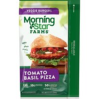 MorningStar Farms Veggie Burgers, Tomato Basil Pizza, 9.5 Ounce