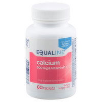 Equaline Calcium, 600 mg & Vitamin D3, Tablets, 60 Each