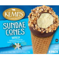 Kemps Vanilla Sundae Cones, 4 Each