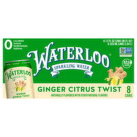 Waterloo Sparkling Water, Ginger Citrus Twist, 8 Each