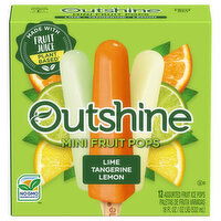 Outshine Fruit ice Pops, Lime/Tangerine/Lemon, Mini, 12 Each