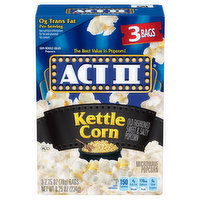 Act II Popcorn, Microwave, Kettle Corn, 3 Each