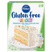 Pillsbury Funfetti Cake and Cupcake Mix, with Candy Bits, Gluten Free, Premium, 17 Ounce