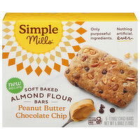 Simple Mills Bars, Almond Flour, Soft Baked, Peanut Butter Chocolate Chip, 5 Each