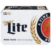 Miller Lite Beer, Pilsner, 12 Each