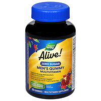 Nature's Way Alive! Zero Sugar Men's Gummies Peach Flavored 50 mg Multivitamin, 50 Each
