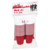 Red Jr Cups, 2 Ounce, 24 Each