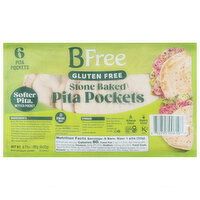 BFree Pita Pockets, Gluten Free, Stone Baked, 6 Each