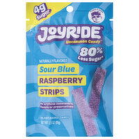 Joyride Candy, Plant-Based, Sour Blue Raspberry Strips, 3.5 Ounce