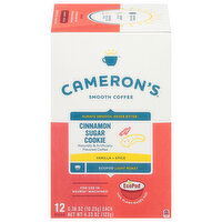 Cameron's Coffee, Light Roast, Cinnamon Sugar Cookie, EcoPod, 12 Each