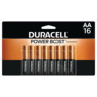 Duracell Power Boost Batteries, Alkaline, AA, 1.5 V, 16 Each