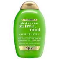 Ogx Conditioner, Teatree Mint, Refreshing Scalp + Extra Strength, 13 Fluid ounce