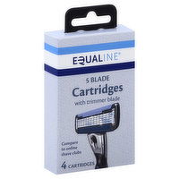 Equaline Blade Cartridges, with Trimmer Blade, 5 Blade, 4 Each