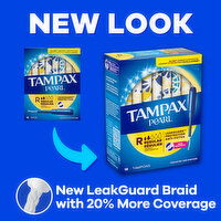 Tampax Pearl Tampax Pearl Tampons with LeakGuard Braid, Regular, 18 Ct, 18 Each