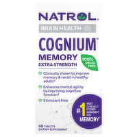 Natrol Cognium, Memory, Extra Strength, Tablets, 60 Each