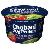 Chobani Zero Added Sugar Lowfat Greek Strawberry Kiwi Yogurt, 6.7 Ounce