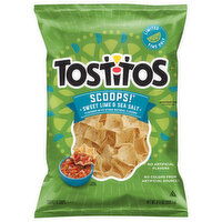 Tostitos Scoops Tortilla Chips, Sweet Lime & Sea Salt Flavored, 9.5 Ounce
