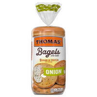 Thomas' Bagels, Onion, Pre-Sliced, 6 Each