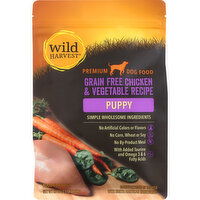 Wild Harvest Food for Dogs, Premium, Chicken & Vegetable Recipe, Puppy, 56 Ounce