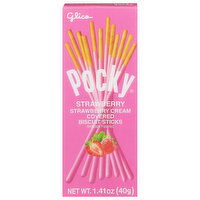 Pocky Biscuit Sticks, Strawberry, Strawberry Cream Covered, 1.41 Ounce