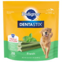 Pedigree Dentastix Dog Treats, Fresh, Large 40+ Lb (18+ kg), 28 Each