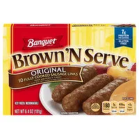 Banquet Brown 'N Serve Original Fully Cooked Sausage Links, 10 Each