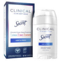 Secret Clinical Strength Clinical Strength Soft Solid Antiperspirant and Deodorant, Light & Fresh, 1.6 oz, 1.6 Ounce