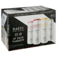 Basic Hard Seltzer, 12 Pack Variety, 12 Each