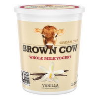 Brown Cow Cream Top Cream Top Vanilla Whole Milk Yogurt, 32 Ounce