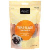 Essential Everyday Dog Treats, Triple-Flavor, Kabobs, 4 Ounce