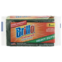 Brillo Estracell Scrub Sponge, Heavy Duty, 3 Pack, 3 Each