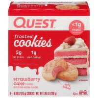 Quest Frosted Cookies, Strawberry Cake, 8 Each