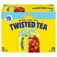 Twisted Tea Hard Iced Tea, Light, Lemon, 12 Each