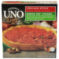 Pizzeria UNO Made with Mozzarella, Parmesan, & Romano Cheese, Pepperoni, Italian Sausage, Onions, & Mushrooms topped with Tomato Sauce on Uno Deep Dish Crust. High quality, handmade deep dish restaurant pizza at home as you get together with friends & family anytime., 27.3 Ounce