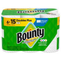 Bounty White 2-Ply Select-A-Size Double Plus Rolls Paper Towels, 6 Each