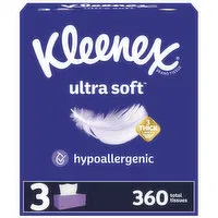 Kleenex Ultra Soft Tissues, 3-Ply, 3 Each