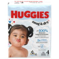 Huggies Snug & Dry Diapers, Disney Baby, 4 (22 - 37 lb), 30 Each